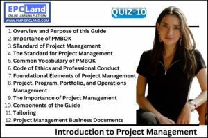 Introduction to Project Management- Quiz 10