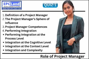 Role of Project Manager Quiz 1